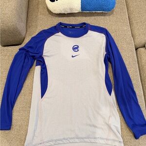 Nike Blue and White Baseball Tee